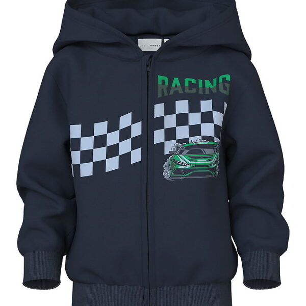 Name It Cardigan m. Hætte - NmmVoltinus - Navy Blazer/Racing