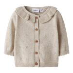 Name It Diame LS Knit Cardigan - Peyote Melange - 50 cm