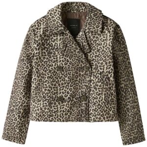 Name It Frakke - NkfMadelin - Kort - Birch m. Leopard