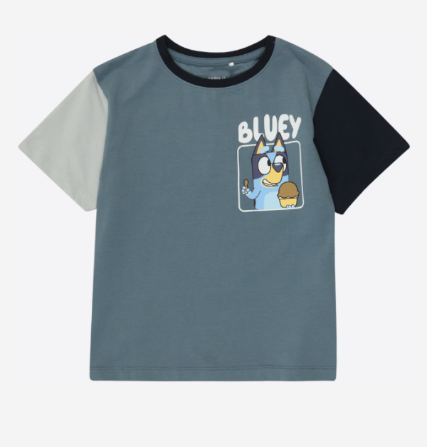 Name It Marmar Bluey SS Top - Blue Mirage - 92 cm