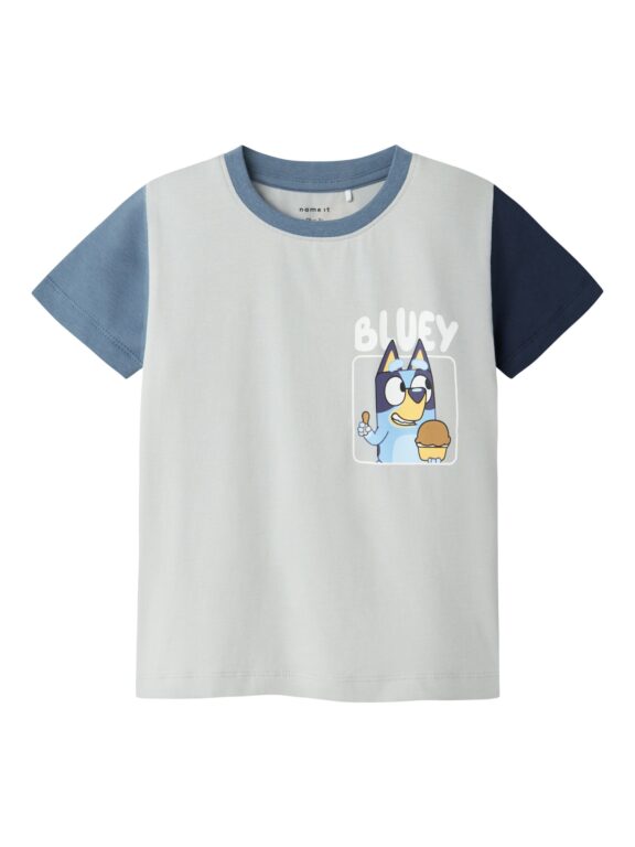 Name It Marmar Bluey SS Top - Pearl Blue - 92 cm