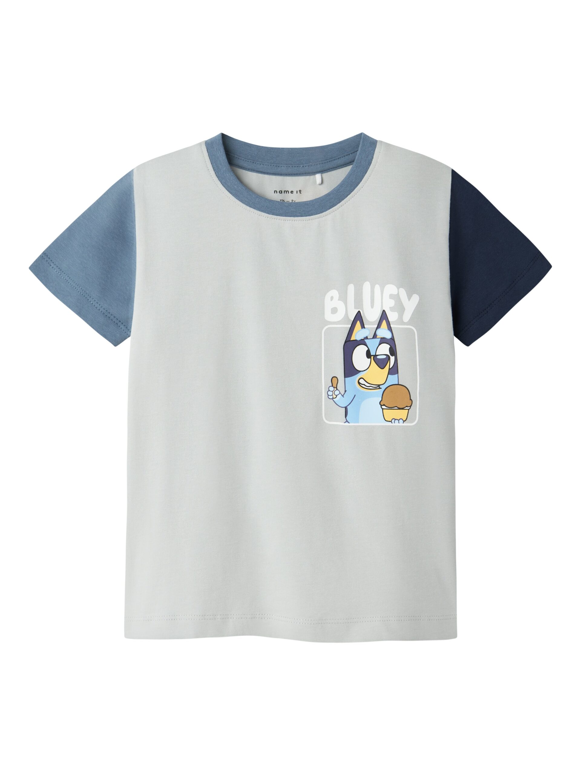 Name It Marmar Bluey SS Top - Pearl Blue - 92 cm