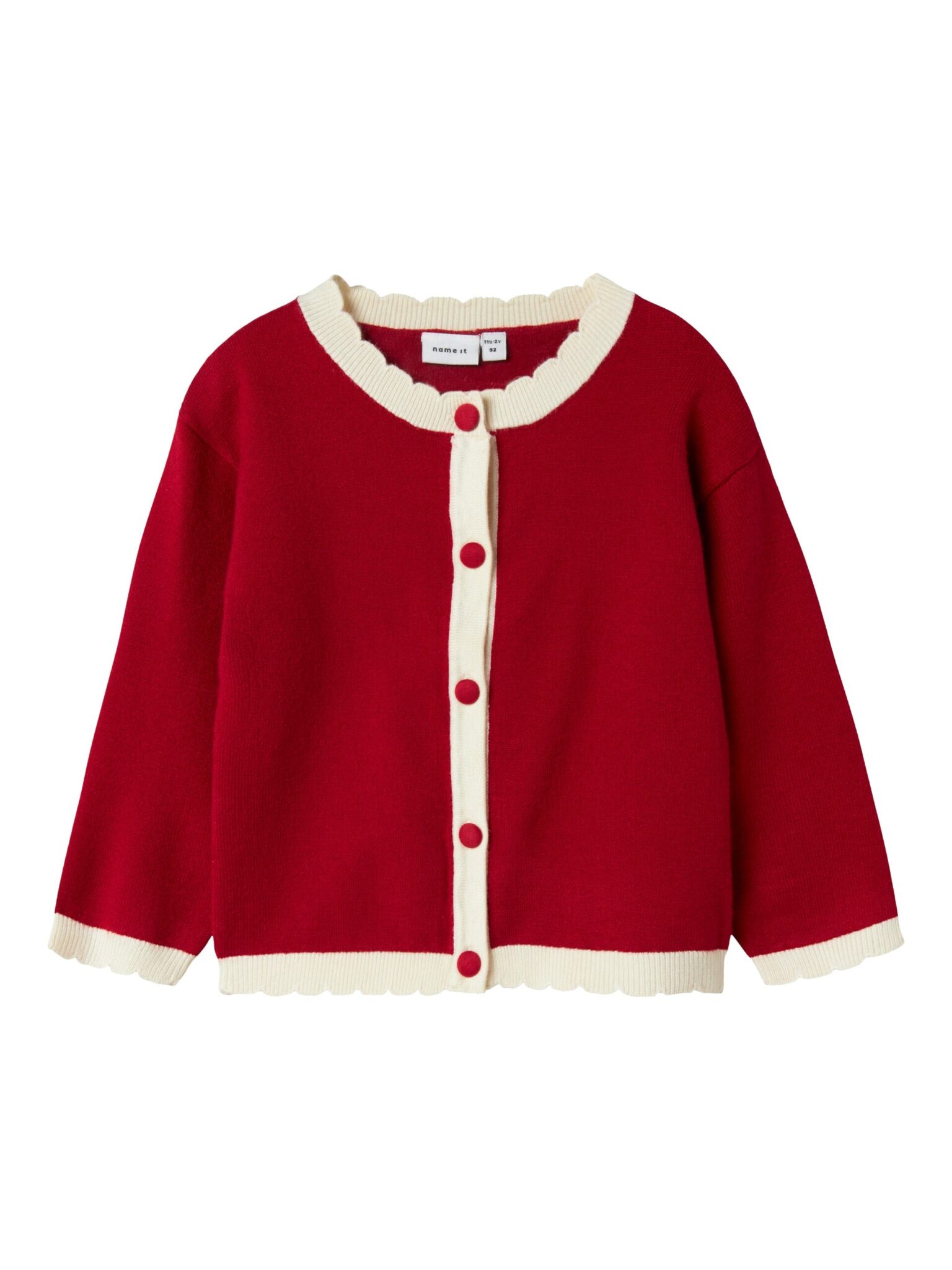 Name It Ralbo Knit Cardigan - Jester Red - 92 cm Name It Ralbo Knit Cardigan - Jester Red - 92 cm