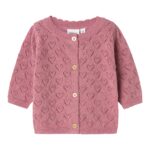 Name It Riglitter Strik Cardigan - Mauve Orchid - 50 cm