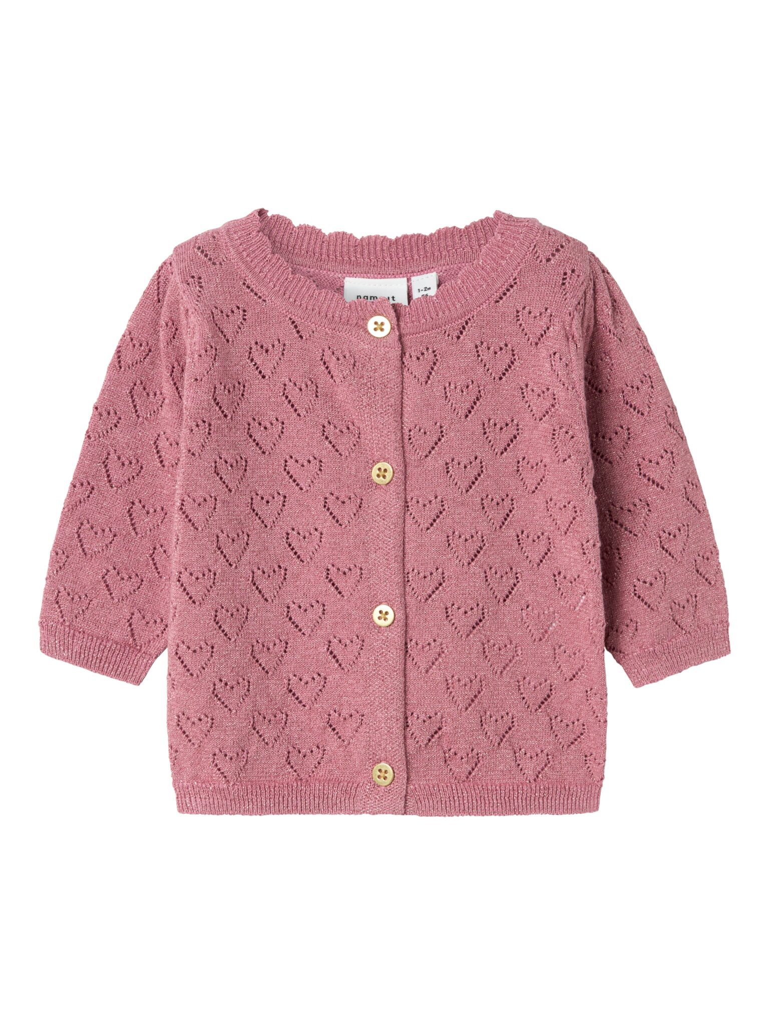 Name It Riglitter Strik Cardigan - Mauve Orchid - 50 cm