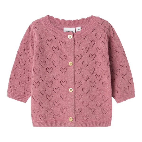 Name It Riglitter Strik Cardigan - Mauve Orchid - 50 cm