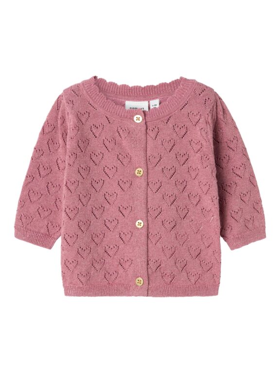 Name It Riglitter Strik Cardigan - Mauve Orchid - 50 cm Name It Riglitter Strik Cardigan - Mauve Orchid - 50 cm