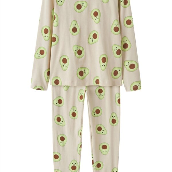 Name It nattøj - nkfnightset - Oatmeal Avocado