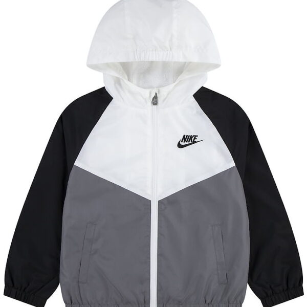 Nike Overgangsjakke - New Chevron Windrunner - Hvid/Grå/Sort