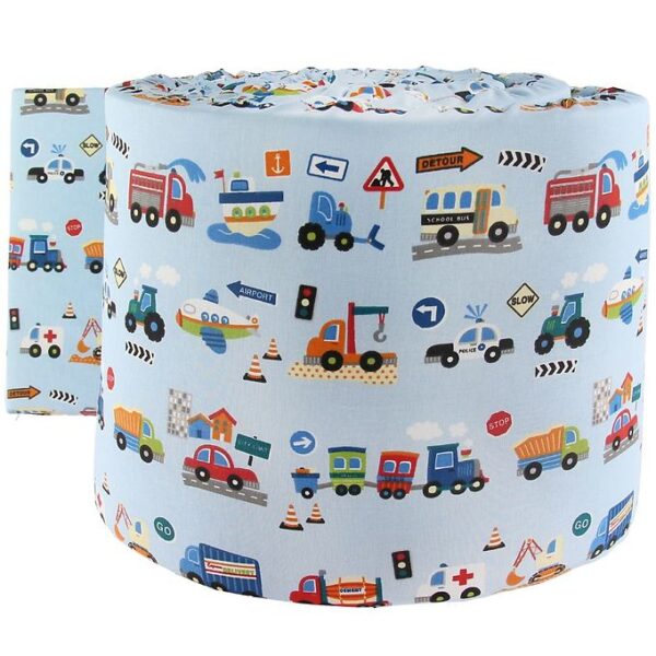 Nørgaard Madsens Sengerand - Lyseblå m. Biler