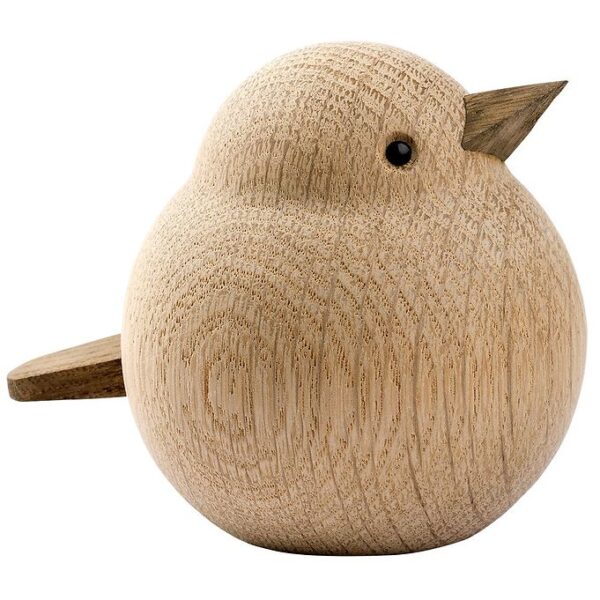 Novoform Træfigur - Mama Sparrow - Natural Oak Wood