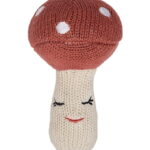 OYOY Rangle - Strik - Mushroom - Offwhite/Rød