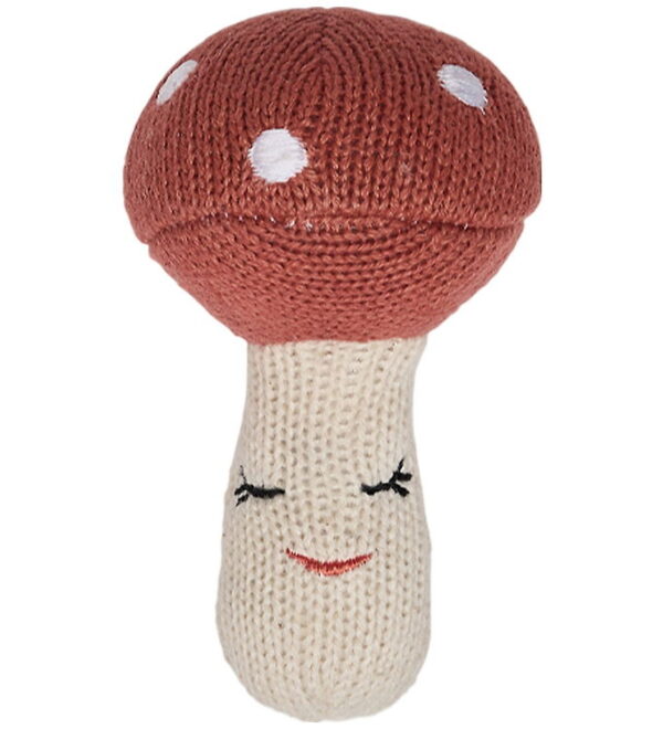 OYOY Rangle - Strik - Mushroom - Offwhite/Rød