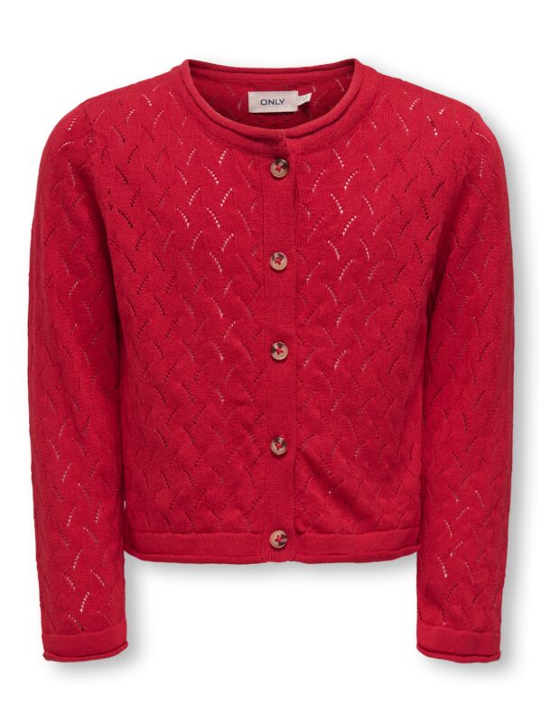 Only Mini Megan Life Cardigan NOOS - Equestrian Red - 92 cm