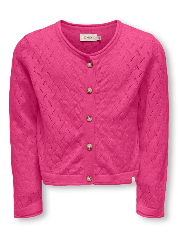 Only Mini Megan Life Cardigan NOOS - Magenta - 92 cm