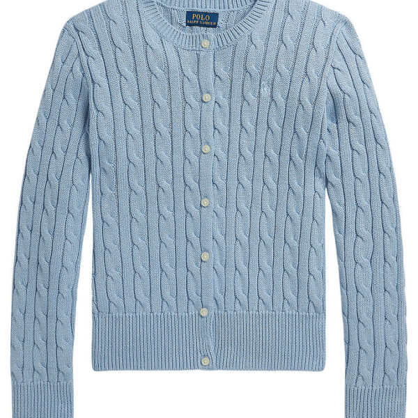Polo Ralph Lauren Cardigan - Strik - Chambray Blue/Metallic