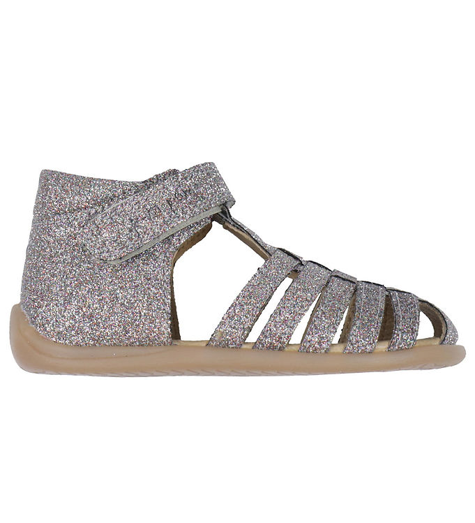 Pom Pom Sandaler - Starters Velcro Braid - Multi Glitter Pom Pom Sandaler - Starters Velcro Braid - Multi Glitter