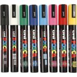Posca | Posca tusser PC-5M - Basisfarver, 8 stk.