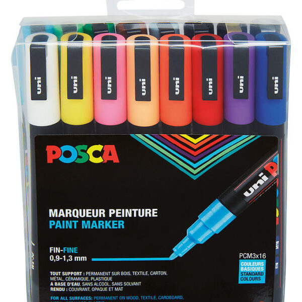 Posca Tuscher - PC-3M - 16 stk. - Multifarvet Posca Tuscher - PC-3M - 16 stk. - Multifarvet