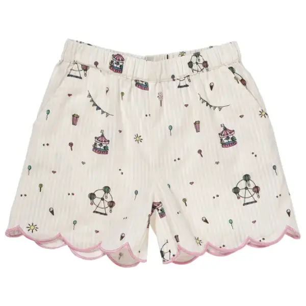 Printet shorts m. deco edge - TIVOLI - 104