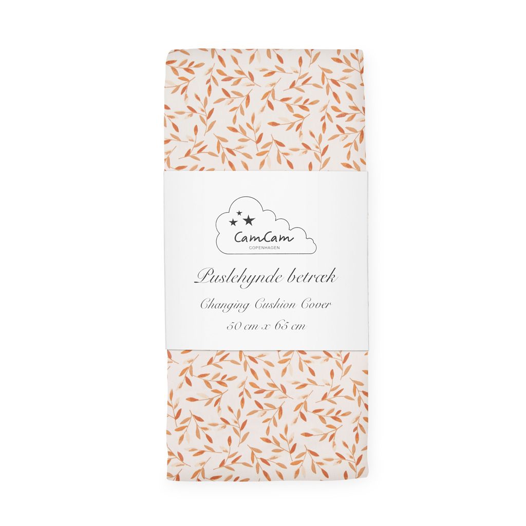 Puslehyndebetræk Caramel Leaves - Cam Cam Copenhagen