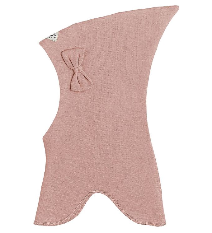 Racing Kids Elefanthue - Uld/Bomuld - 2-lags - Dusty Rose m. Slø