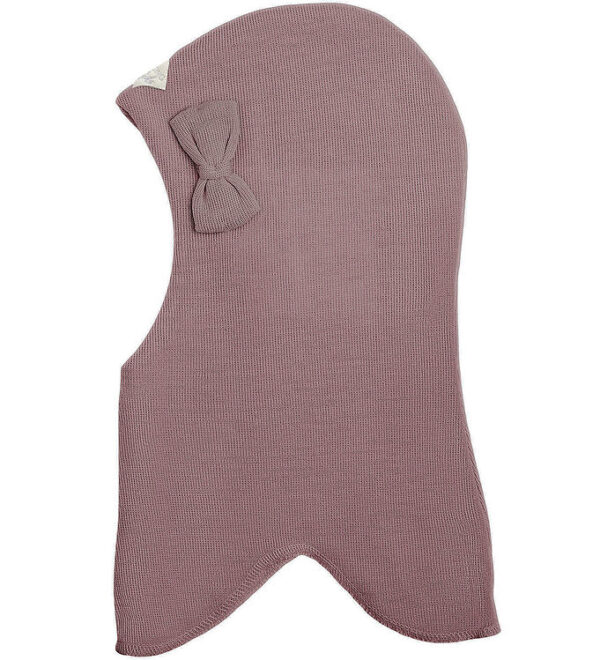 Racing Kids Elefanthue - Uld/Bomuld - 2-lags - Støvet Lilla m. S