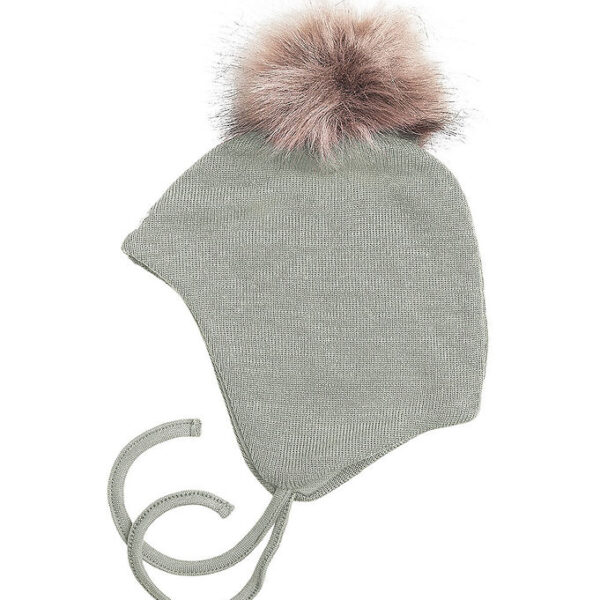 Racing Kids Hue - Uld/Bomuld - Light Seagrass m. Kvast