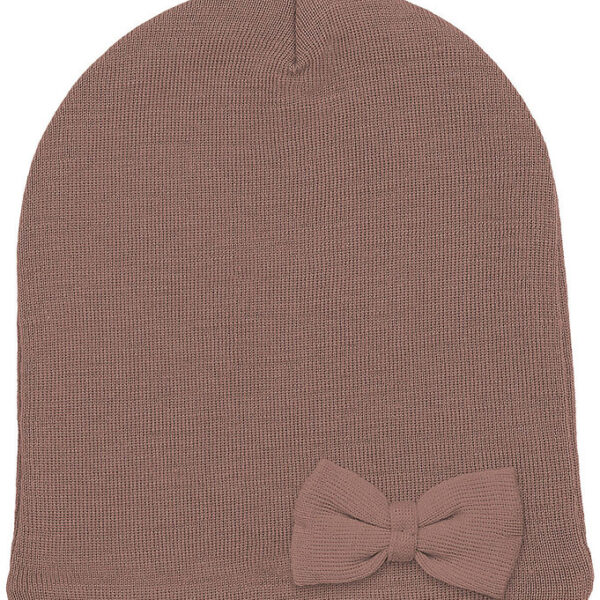 Racing Kids Hue - Uld/Bomuld - Rose Brown m. Sløjfe