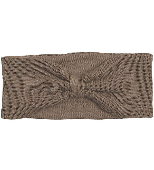 Racing Kids Pandebånd - Uld/Bomuld - Brown Birch Bark m. Sløjfe