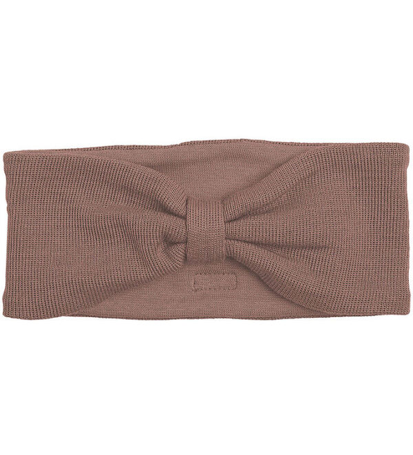 Racing Kids Pandebånd - Uld/Bomuld - Brun m. Sløjfe