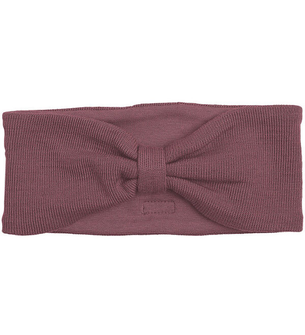 Racing Kids Pandebånd - Uld/Bomuld - Dusty Heather m. Sløjfe