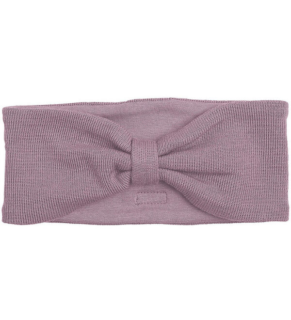 Racing Kids Pandebånd - Uld/Bomuld - Elderberry m. Sløjfe