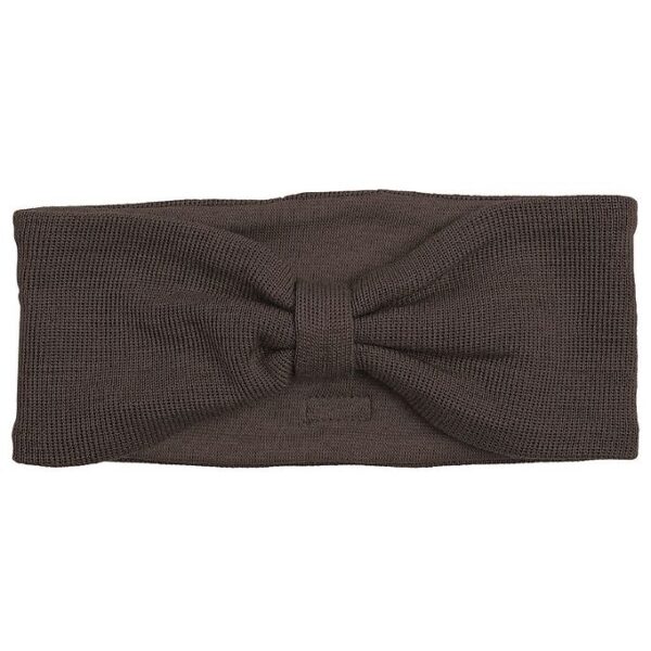 Racing Kids Pandebånd - Uld/bomuld - Chocolate Brown m. Sløjfe