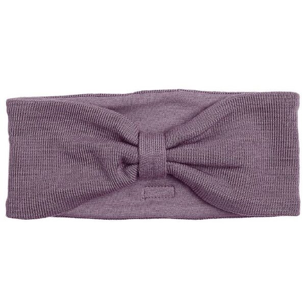 Racing Kids Pandebånd - Uld/bomuld - Dusty Purple m. Sløjfe