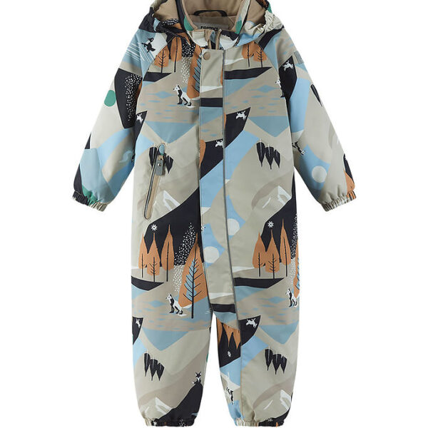 Reima Flyverdragt - Puhuri - Earthy Beige m. Print