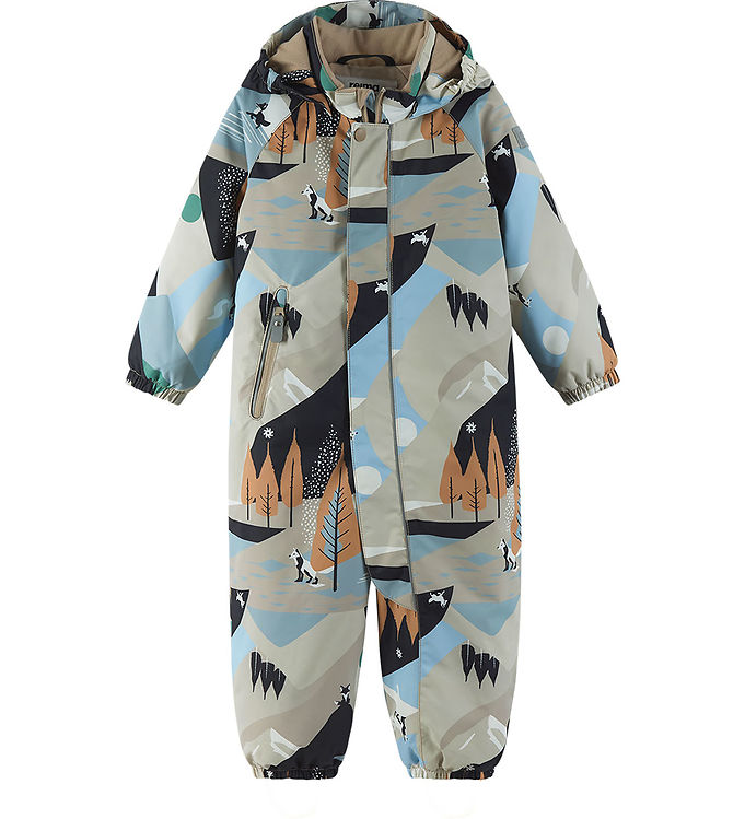 Reima Flyverdragt - Puhuri - Earthy Beige m. Print Reima Flyverdragt - Puhuri - Earthy Beige m. Print