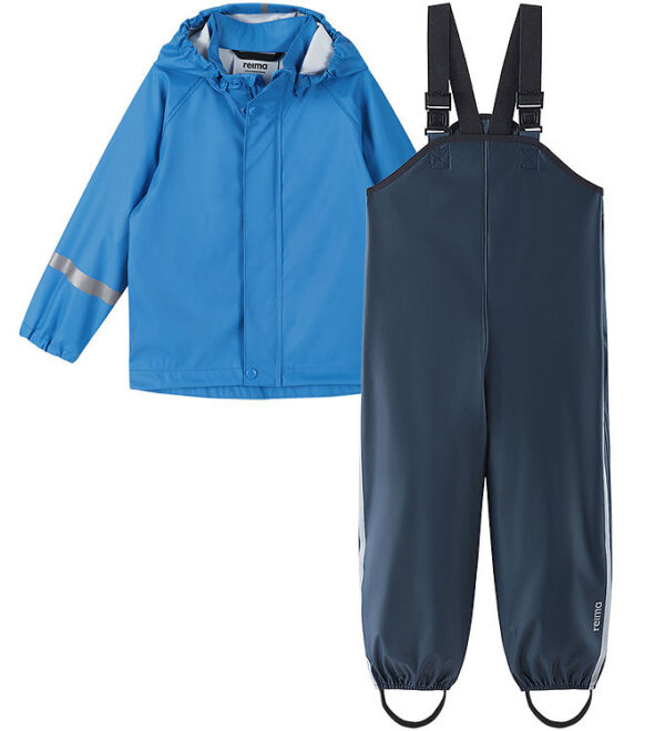 Reima Regntøj m. Seler - PU - Tihku - Cool Blue