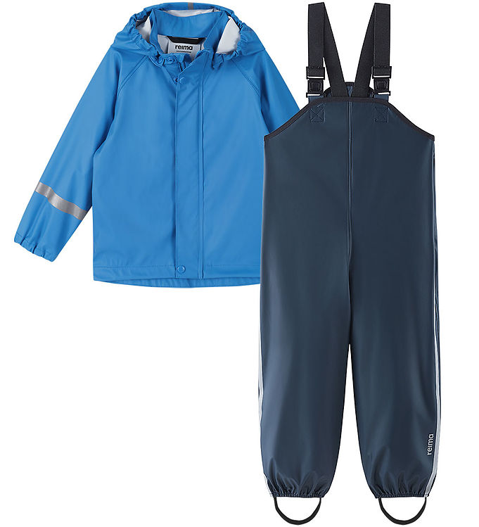 Reima Regntøj m. Seler - PU - Tihku - Cool Blue