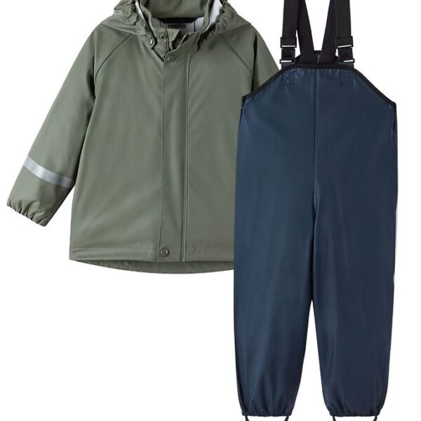 Reima Regntøj m. Seler - Tihku - PU - Greyish Green