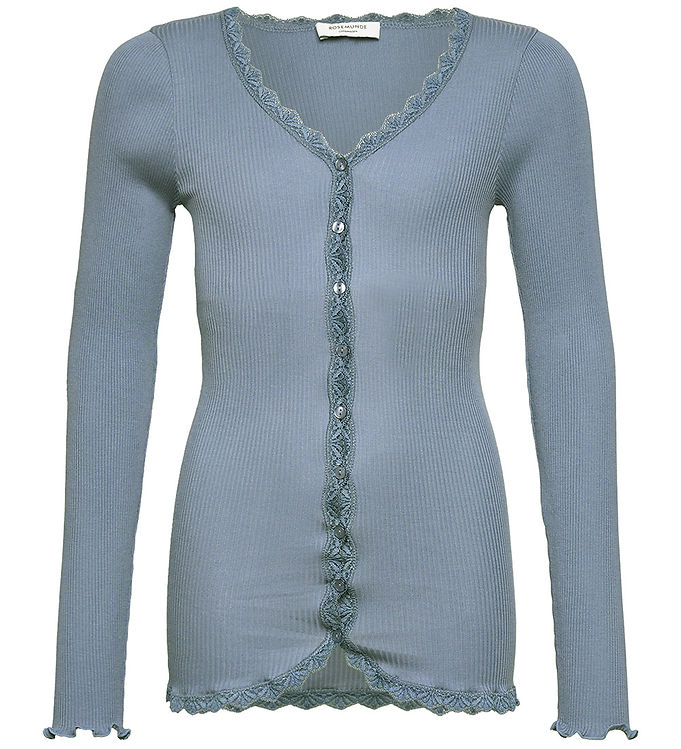 Rosemunde Cardigan - Rib - Balta - Infinity m. Blonder