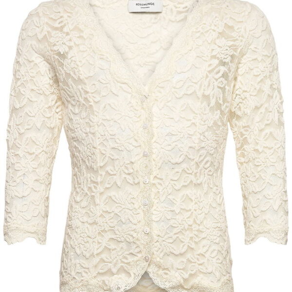 Rosemunde Cardigan - RkDelicia - Ivory m. Broderie Anglaise