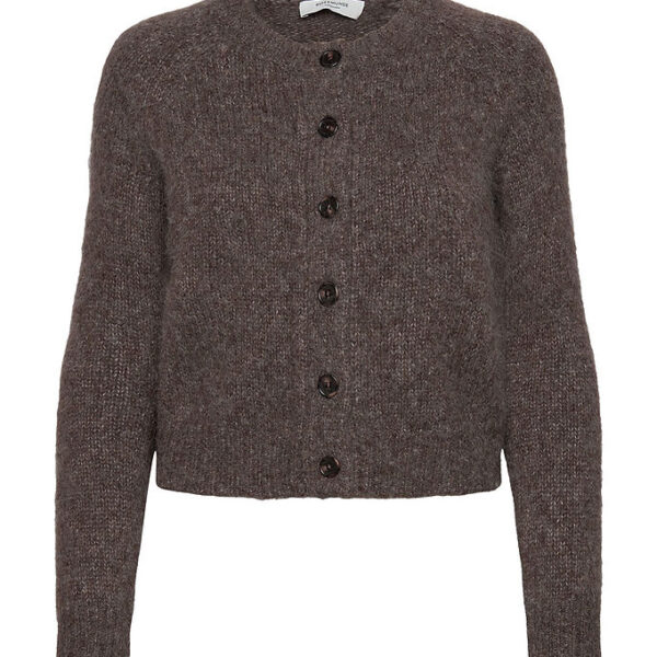 Rosemunde Cardigan - Strik - Uld - Brown Grey Melange