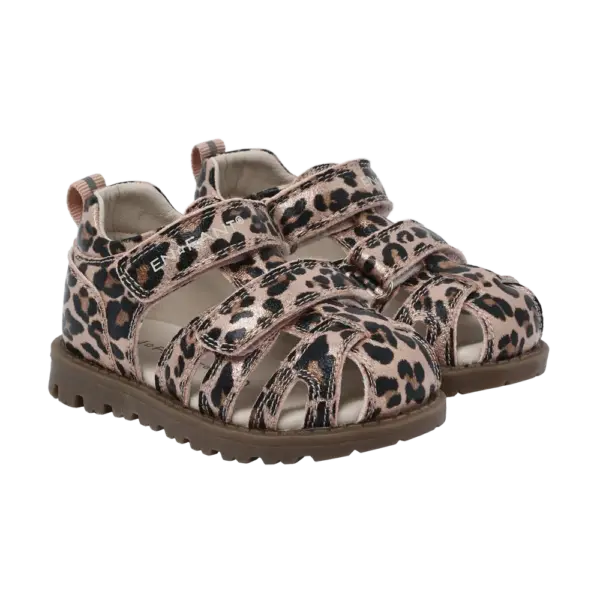 Sandal m. Velcro - Sepia Rose - 21