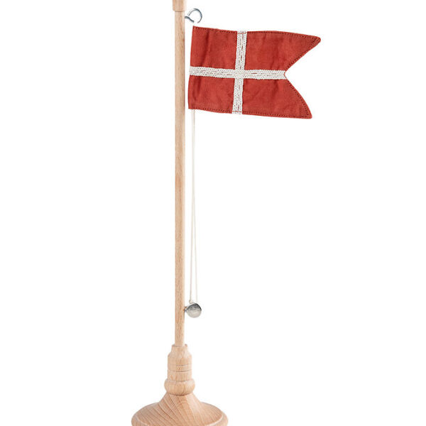 Sebra Bordflag - Træ - 28 cm - Dannebrog