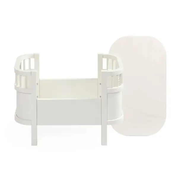 Sebra Dukkesengen + madras, hvid