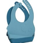 Sebra Hagesmæk - Silikone - 2-pak - Vintage Blue