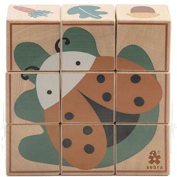 Sebra Klodspuslespil - Træ - Woodland