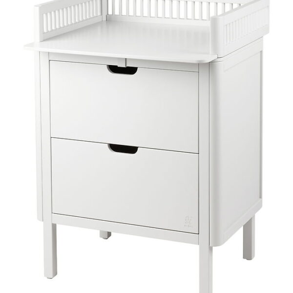 Sebra Puslebord m. Skuffer - Classic White