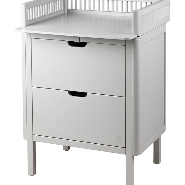 Sebra Puslebord m. Skuffer - Stone Grey